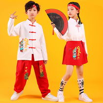 61 children cheerleader to perform suit Chinese wind primary school childrens male and female street dance Chauhan Chinese school clothing