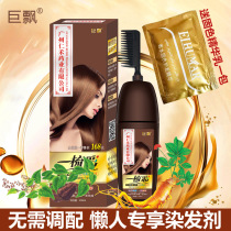 Giant floating ammonia-free one comb Dye Hair Cream Pop Color Cover White Easy Comb Color Plant Hair Dye A Comb Black Dye Cream
