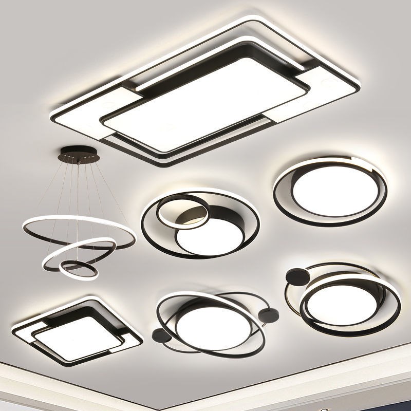 2022 new living room lamp hall simple modern atmospheric rectangular led ceiling lamp Nordic lamp package