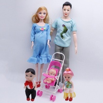 Girls Children's Toys Educational Toys Tongle Barbie Doll Family Set Pregnant Women Doll Boys' Day Gift