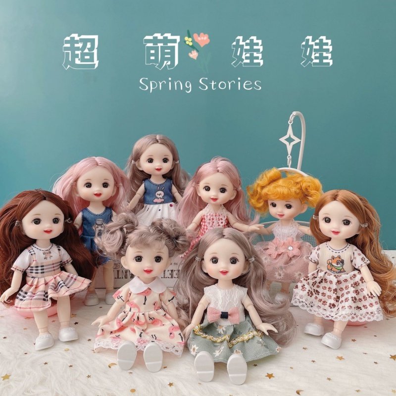 17cm Tongle Barbie Princess Set can be changed into bjd simulation doll girl toy birthday gift