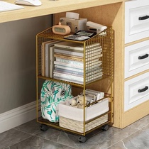 Bookshelf under the table book storage cabinet trolley mobile pulley bag rack storage rack office work station bag artifact