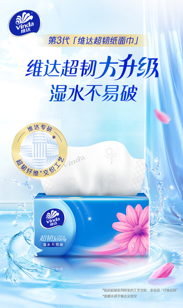 安享好物 安享A级抽纸-维达超韧 S码抽纸 国标 