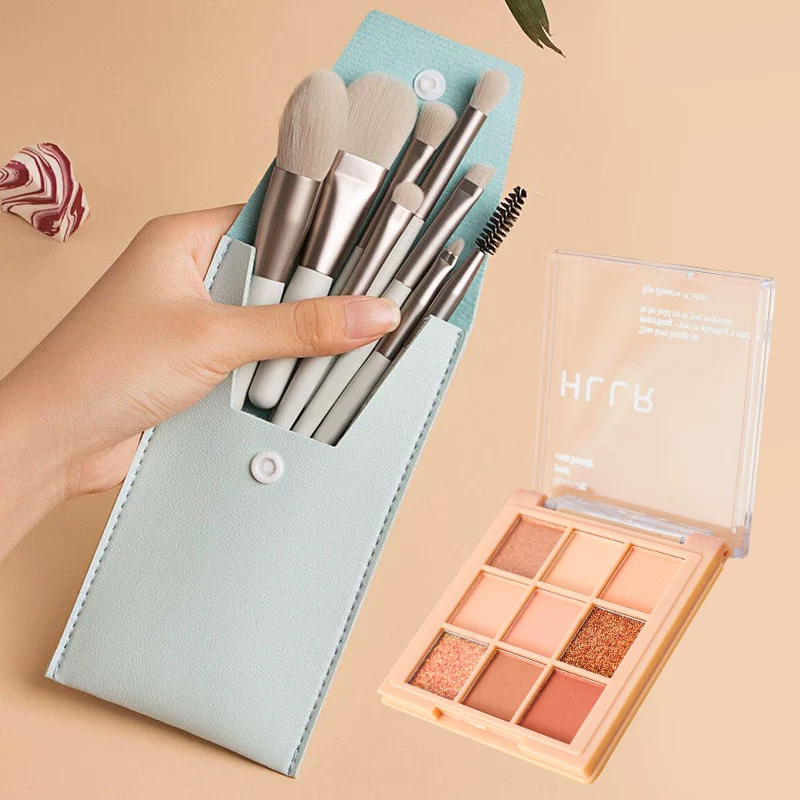 Brush, set, storage system, eye shadow, 8 pieces, full set, for beginners, 8 pieces