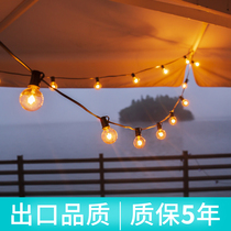Outdoor solar led lights flashing lights string lights wedding courtyard balcony waterproof small light bulb homestay decorative hanging lights