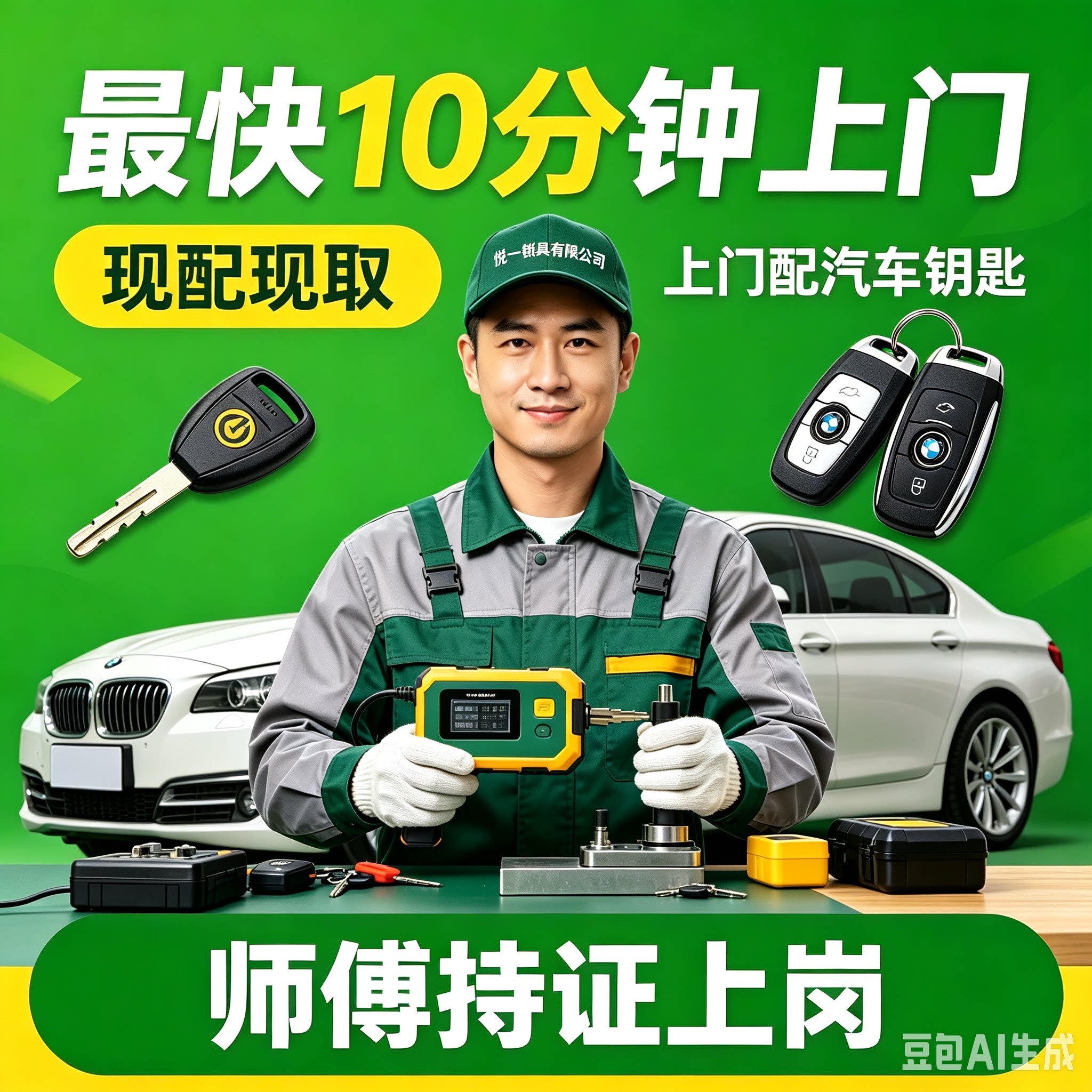 玥依配汽车钥匙 全市上门 专业配钥匙的LOGO