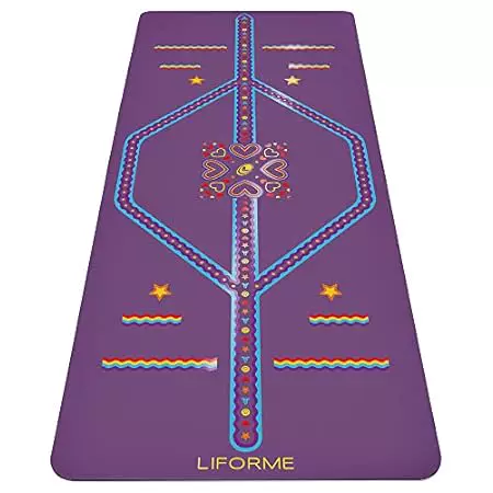 [Liforme Kids Yoga Mat - бесплатная дорожная сумка для йоги, запатентованное выравнивание]
