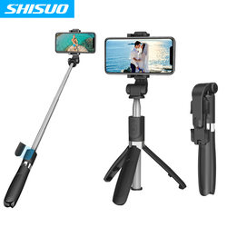 신제품 Shisuo L01S 올인원 개폐식 무선 원격 제어 휴대 전화 블루투스 셀카 봉 미니 삼각대 셀카 제품