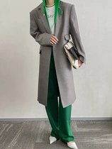 Overpass version ych fake two windcoats jacket ladies spring autumn 2022 new medium long section with cap easy blouses