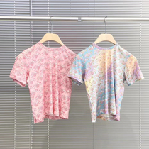 Overtest Tide Signs Eenk Loving Cubbits Short Sleeve T-Shirt Female Summer 2022PF Round Collar Short Letter Blouse