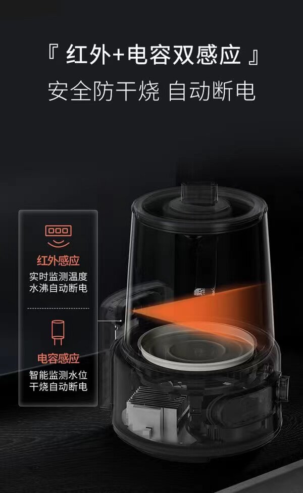 Керамический электрочайник 山姆代购卡梭ih养生壶ke-8031磁感立体加热多功能茶水玻璃壶保温 Caso prodesign