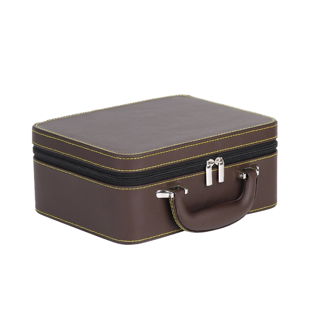 High-end leather multifunctional travel professional double-layer jewelry