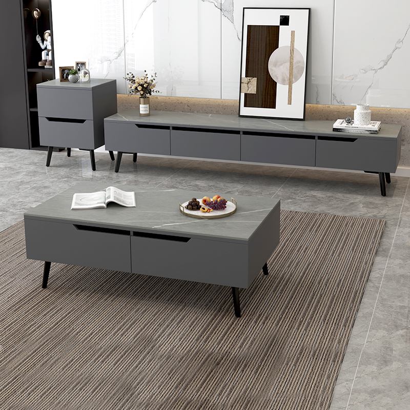 Rock plate TV cabinet Tea Table Composition Living Room Light Lavish Terrace Modern Minima Small Outdoor cabinet Extremely Brief TV enclosure