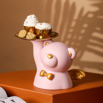 Creative light luxury ornaments Angel bear storage housewarming new Home Office living room porch bedroom desktop decoration tray