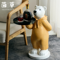 Light luxury high-end welcome clothes landing Bear restaurant decoration housewarming new home gift tray ornaments living room decorations