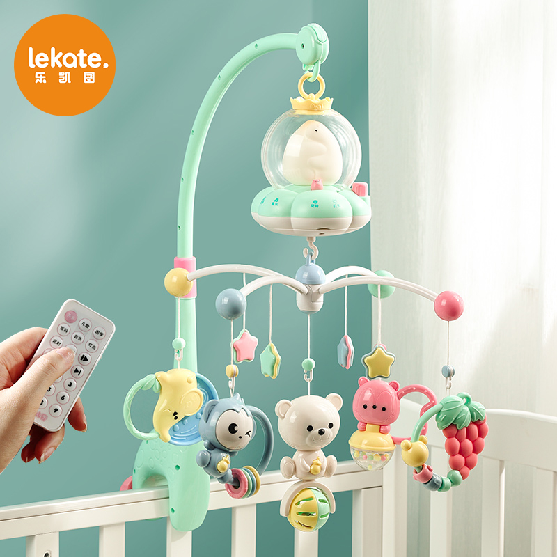 Newborn baby toy headboard rocking bell 3 months baby 0 1 year old puzzle early education coaxing va deity 6 full moon gift-Taobao
