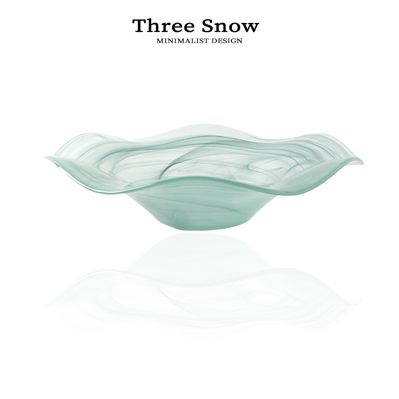 Japanese San Shuang New Creative Imitation Glass Petal Luxury High-End Plate Beautiful Fruit Plate Home Set