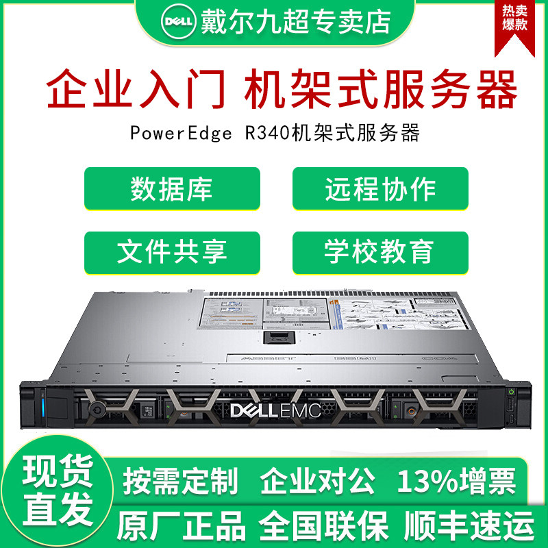 Dell Dell PowerEdge R340 1U rack server host files to store ERP share server