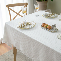 French color graffiti small dot tablecloth white dessert tablecloth balcony round table tea several cloth cover