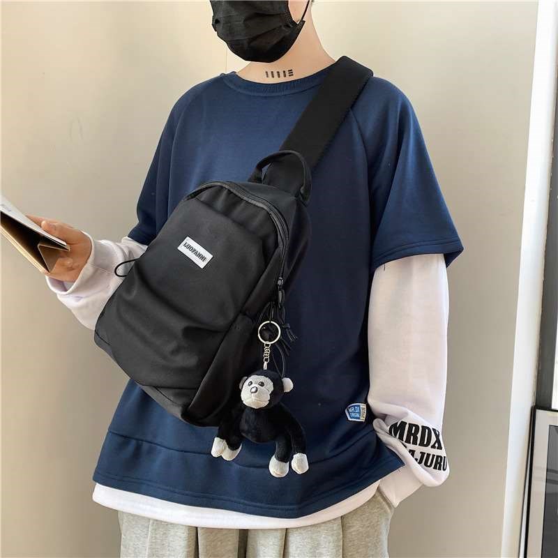 Minimalist Men's bag Chest Bag Single Shoulder Sloped Satchel Satchel Bag 2021 new guys Casual Sports Diagonal bag multifunction