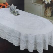Blast round elliptical PVC pressing tablecloth thin waterproof free oil and anti-hot white