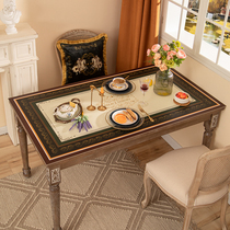 Light luxury English leather table mat round table table free waterproof oil tablecloth anti-hot tea mat