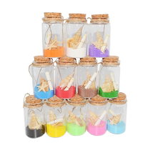 Drift bottle wishing bottle lucky bottle creative gift home decoration pendant hanging strap natural sea sand shell stationery