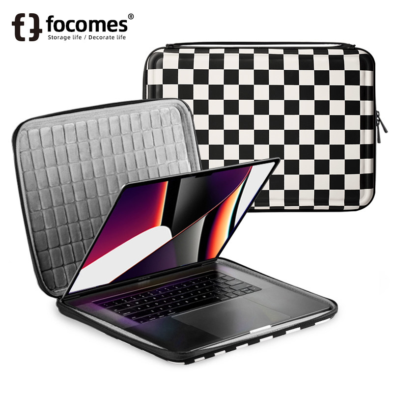 focomes Chessboard Lattice Hardshell Computer Bag liner anti-fall application m1 Apple 13 Huawei 14 inch 16 Notebook