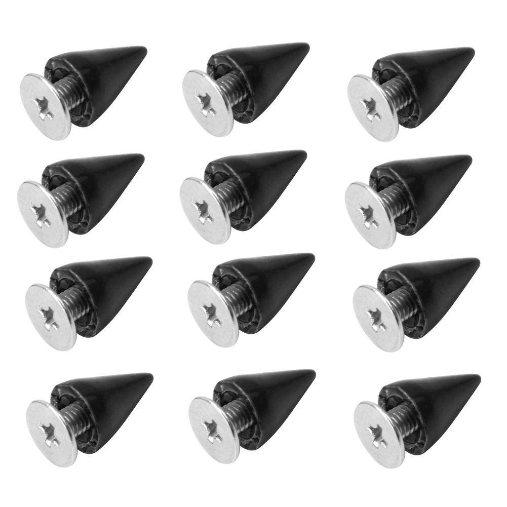 100pcs DIY Punk Rock Black Rivets Metal Studs Spike For Clot