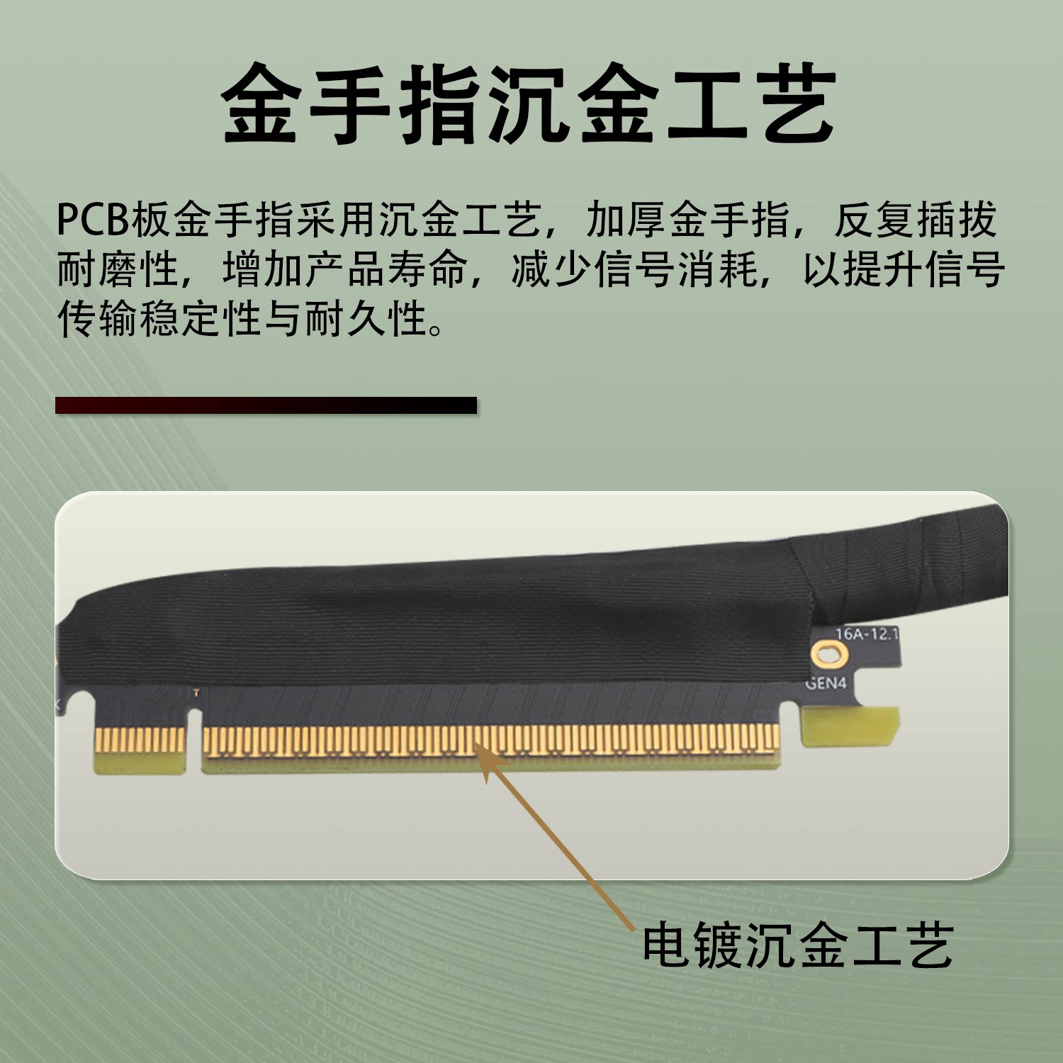 Кабель-удлинитель PCIe 4.0 x16 Jin Huohou 30 см