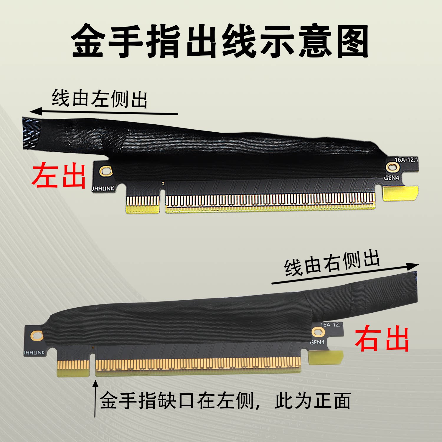 Кабель-удлинитель PCIe 4.0 x16 Jin Huohou 30 см
