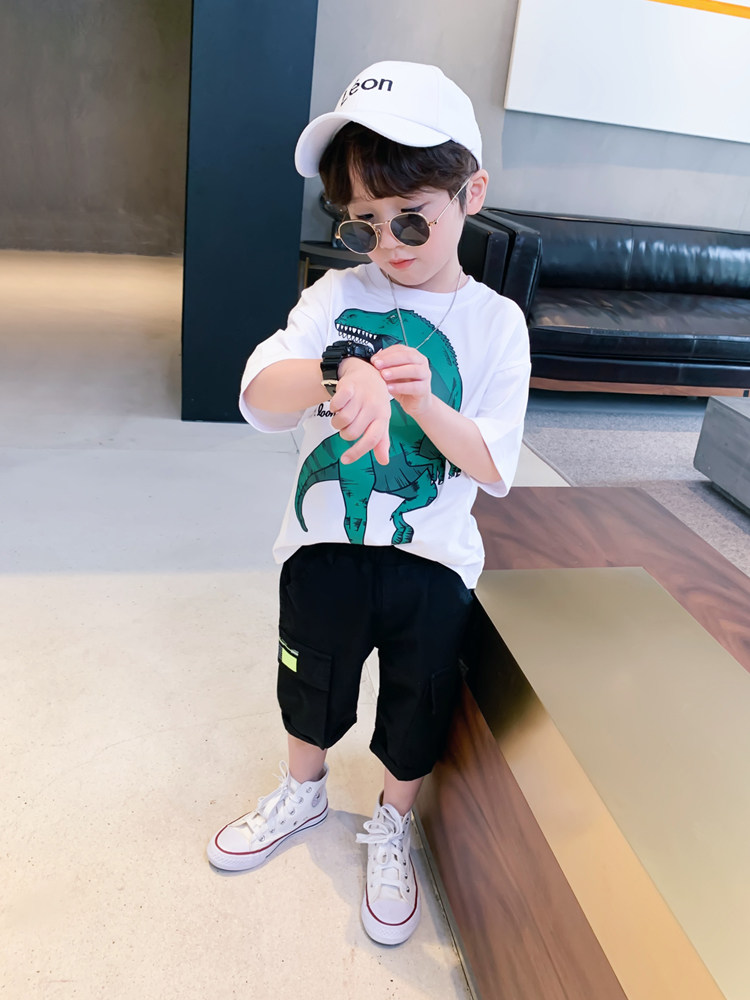 Children's clothing boys' bottoming T-shirt short-sleeved 2022 new summer children's thin section half-sleeved boys' trendy big children's summer