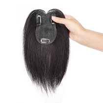 Perruque pour femme remplacement de tête volume de cheveux moelleux cheveux humains complets crâne haut couverture sans couture des cheveux blancs et frange perruque