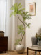 Simulated Jacaranda Artificial Flower Tree Indoor Bionic Green Plant Living Room High-End Light Luxury Floor-Standing Decorative Artificial Tree Plant Ornament