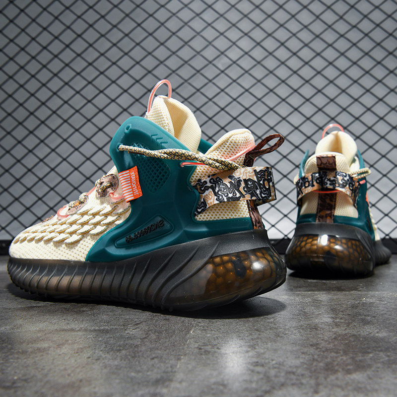 State Wind National Tide Men's Shoes Soft Bottom Breathable Coconut Shoes Summer 2022 New Casual Shoes Net Face Sports Running Tide Shoes