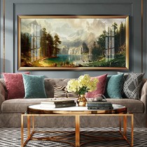 Poly Treasure Basin Landscape Painting Living Room Decoration Painting Sofa Background Wall Mural Ostyle Office Recruiting feng shui hang painting
