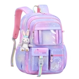 2025 Новые школьные ранцы для девочек начальной школы с первого, второго, третьего и шестого классов. Легкий детский рюкзак для защиты позвоночника и снижения нагрузки.