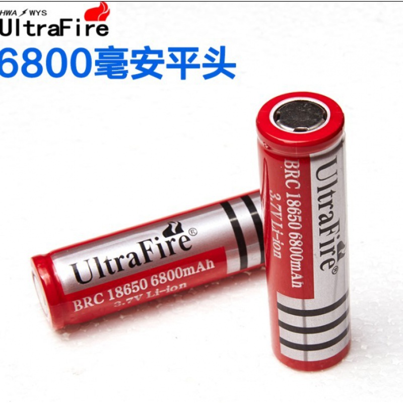 Import 3 7v18650 Lithium battery 6800mah Large capacity 4 2v Charging bright light flashlight small fan battery