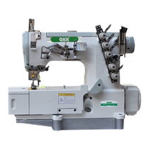 OKK500三针五线工业直驱绷缝机法兰绒毛毯领子包边平拉冚车砍坎车