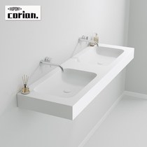Customized imported DuPont Corian integrated basin double basin wall-mounted bathroom hand wash basin wash basin single purchase