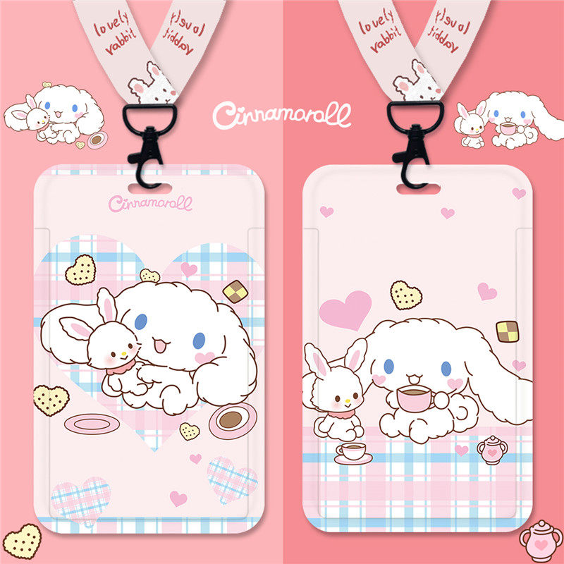 Large Ear Dog Cutting Sleeve Documents Cover Student Campus Meal Card Subway Bus Access entrance Entrance Hang hanging neck Yugui Dog pick up Cins Teenage Girls Tide Couples Goat City Tong Forehand Factory Cards Cards New Customised I