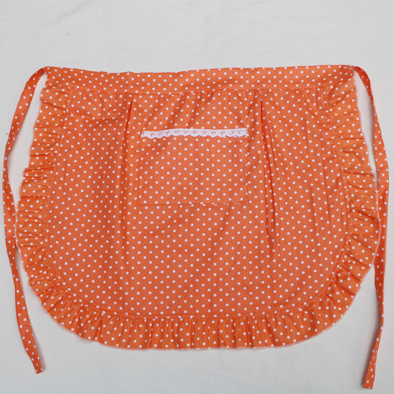 Half Apron Half Body Waist Kitchen Single Double Layer Waterproof Antifouling Lace Half Section Fashion Female Cute Household Short Section