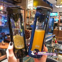 Japanese gp water cup glass female double-layer thermal insulation anti-fall simple fresh Sen series mens tea cup