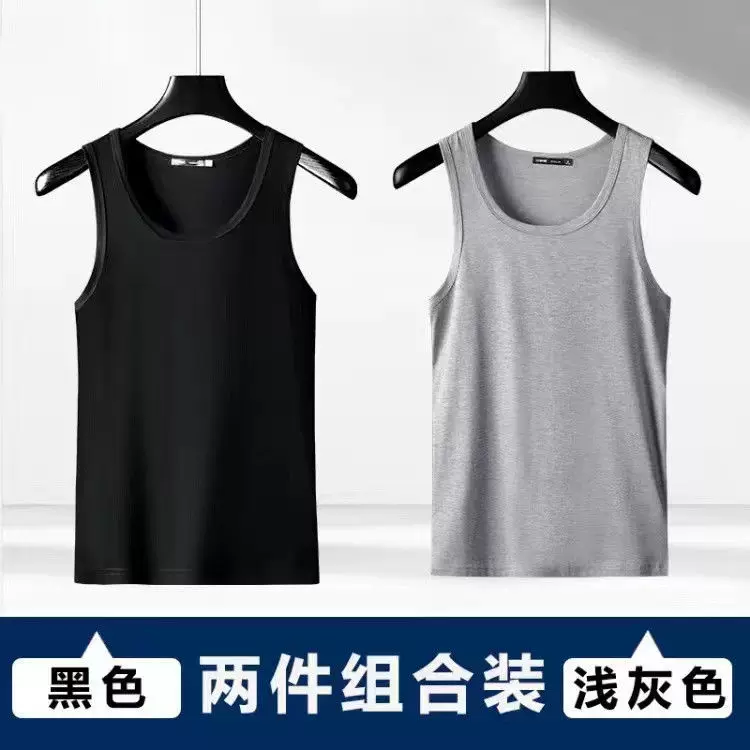 Летняя тонкая шелковая футболка с круглым воротом без рукавов, slim fit
