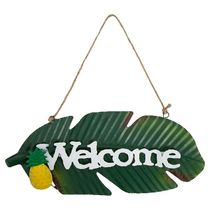 Iron Welcome Board Leaf Sign Door Plate Pendant Ornament