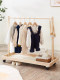 Cloak rack hanger solid wood young baby shelves landing children's landing pine wardrobe kindergarten temporary shelf
