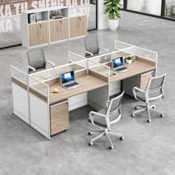 Staff Desk and Chair Combination, Simple and Modern 46-Person Screen Deck, Workstation Partition-Type Financial Workstation Table