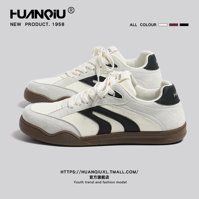 Universal Classic Retro Sneakers for Men, 2025 Autumn New Versatile Fashion German Training Sole Comfortable Sports Shoes