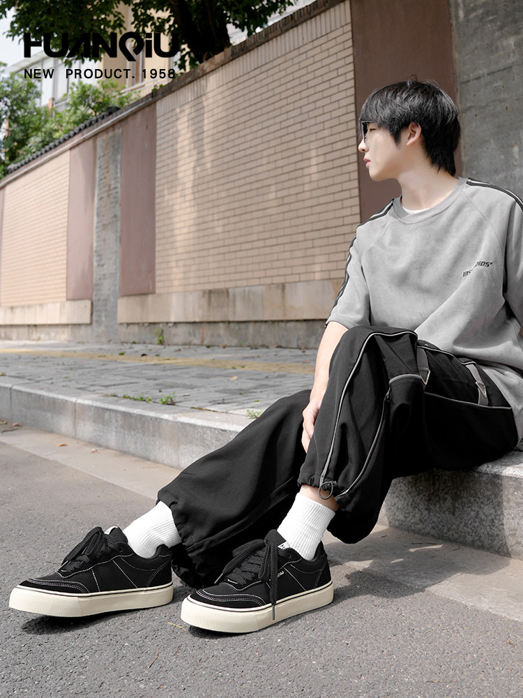 Global American High Street Skateboard Shoes for Men 2026 New Spring Niche Retro Casual Sports Shoes Trendy Canvas Shoes