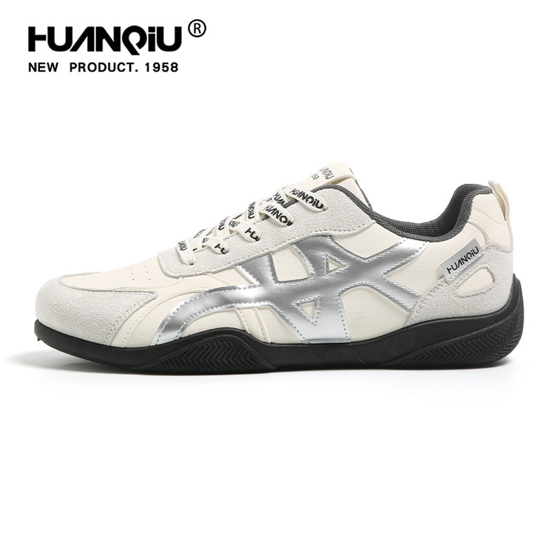 Universal Silver Racing Shoes Men's 2026 New Summer Fitness Training Sports Leisure Shoes Retro Moral Training Shoes